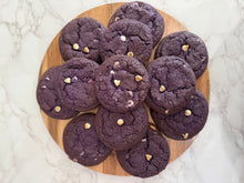 Load image into Gallery viewer, Ube White Chocolate Chip Cookies (Dozen)